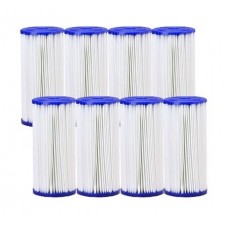 30 Micron Pleated Polyester Sediment Filter 4.5 x 10 Replaces FXHSC - 8 Pack - B009B7AUC6